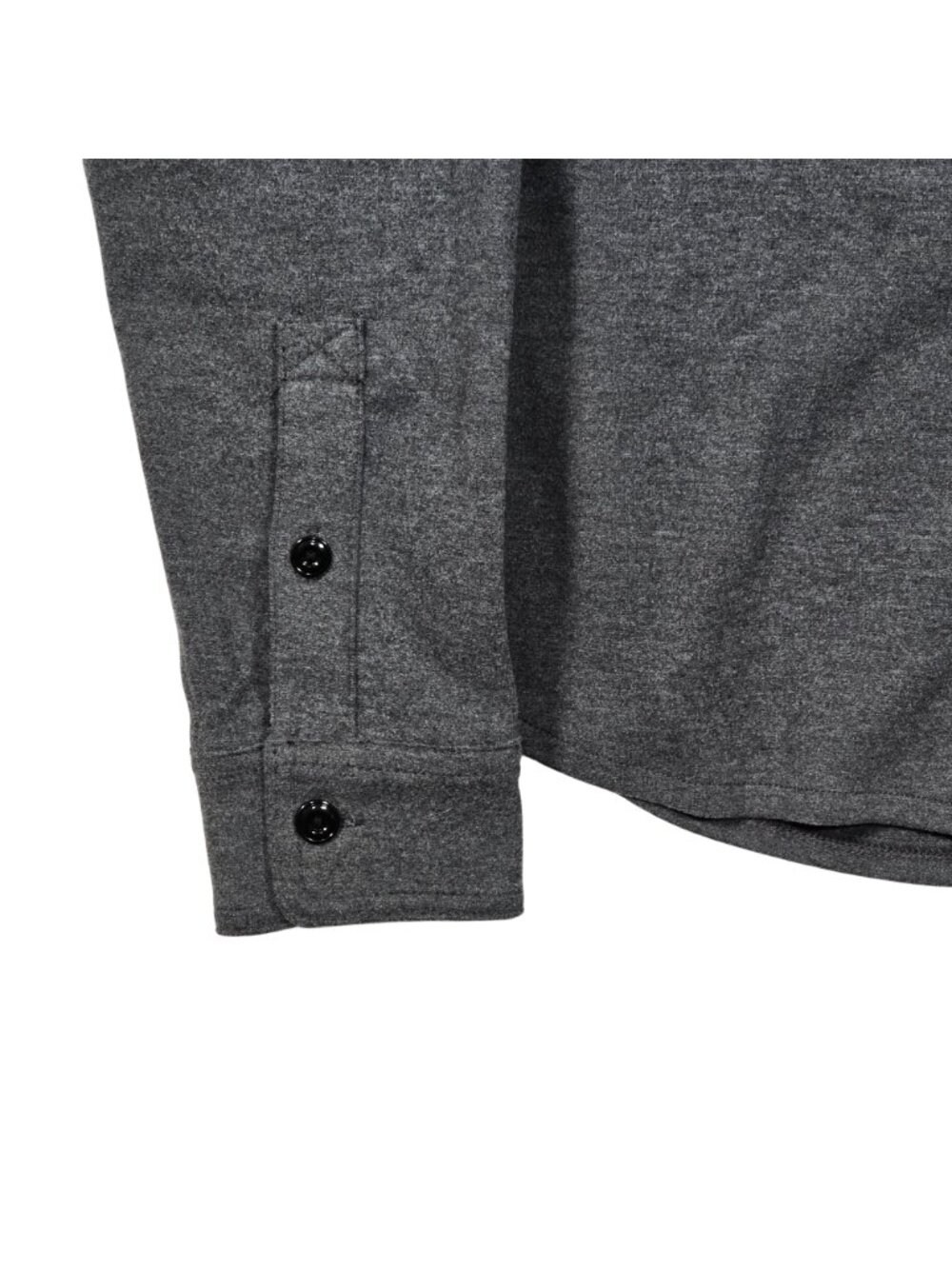 Dark Gray Mens Button-Up Long-Sleeve Shirt With Dual Chest Pockets - Size Small - Picture 5 of 10
